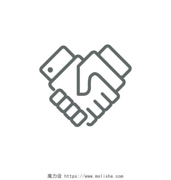 UI网页图标手绘png握手